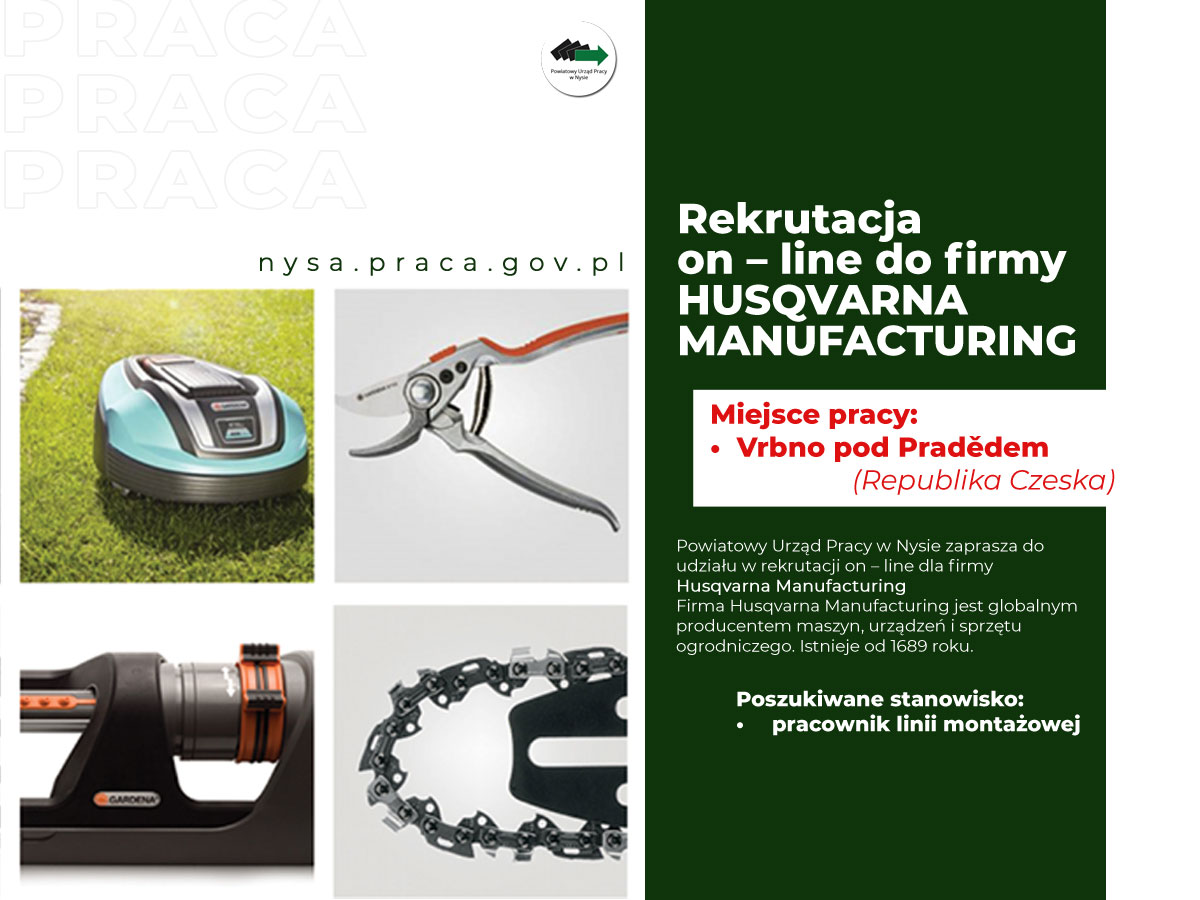 obraz promujący rekrutacje do firmy husqvarna