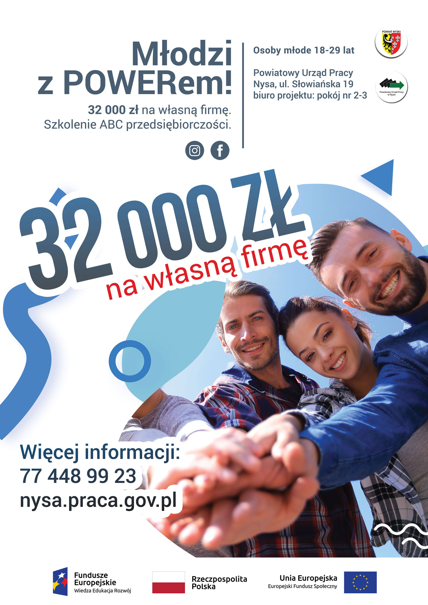 Plakat projektu Młodzi z POWERem!