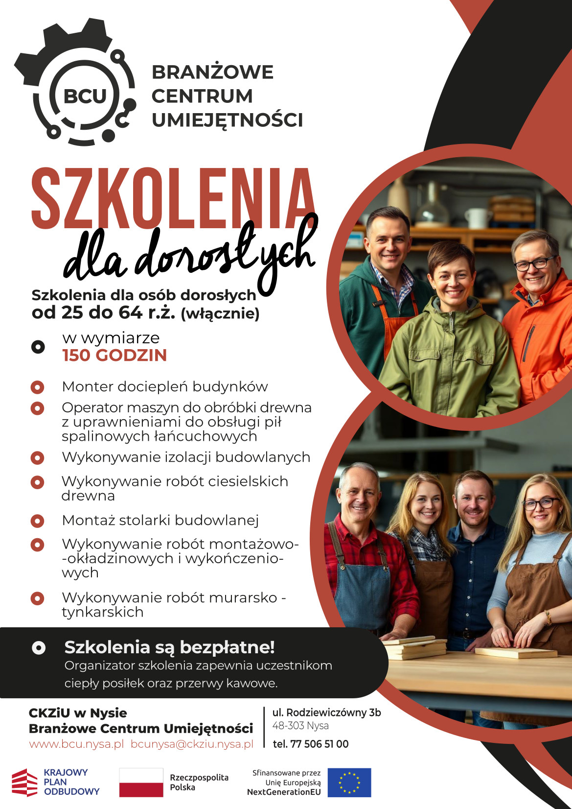 Zdjęcie artykułu BEZPŁATNE SZKOLENIA Z ZAKRESU UMIEJĘTNOŚCI BUDOWLANYCH
