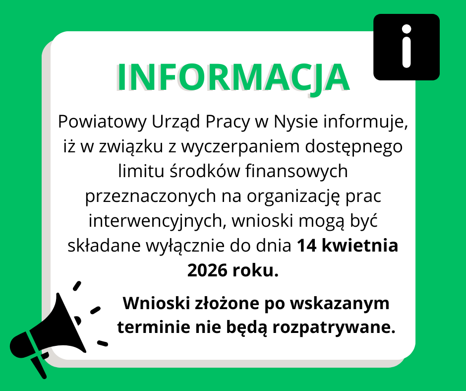 Obrazek dla: Zakończenie naboru wniosków na organizacje prace...