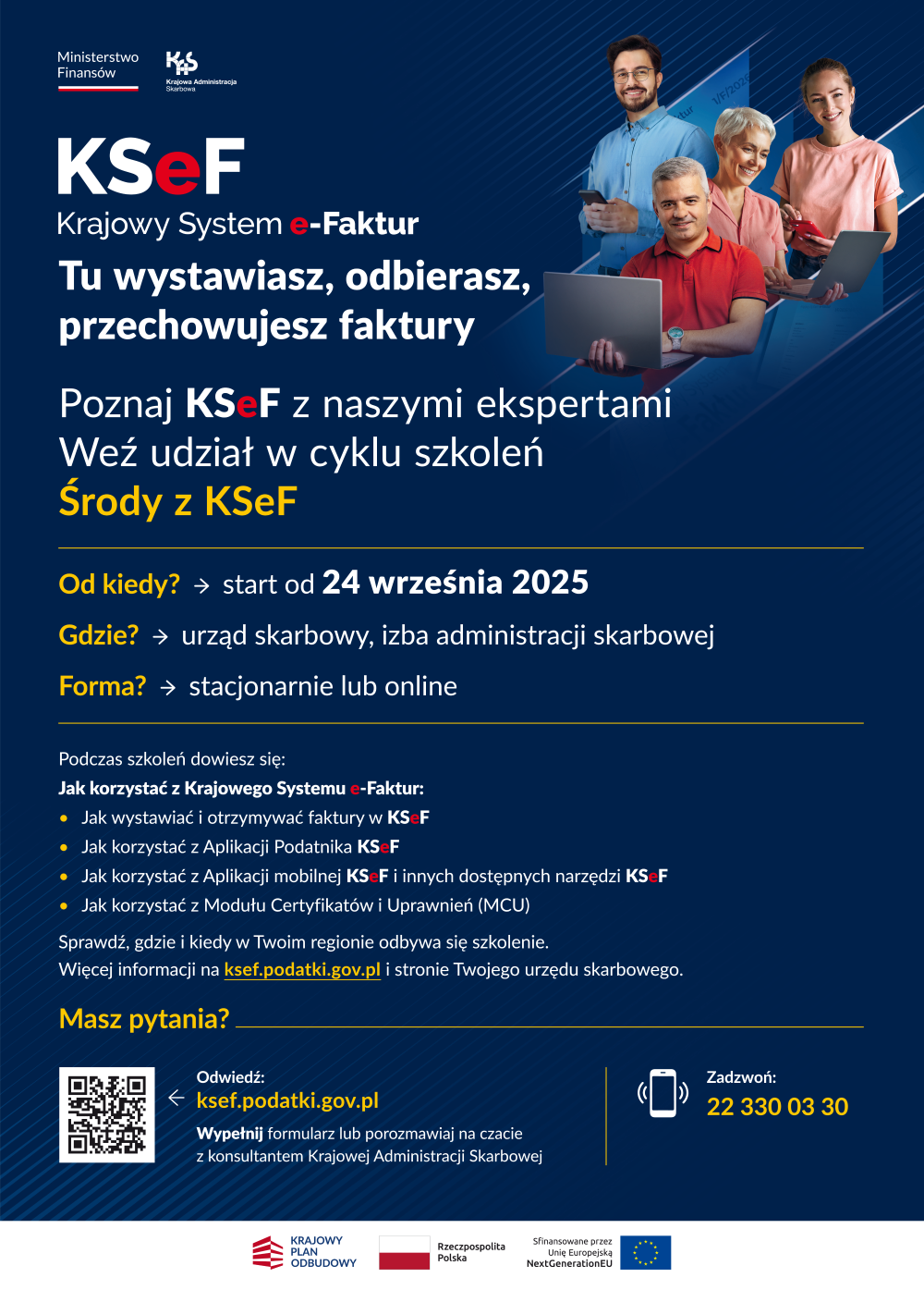 plakat informujący o środach z ksef