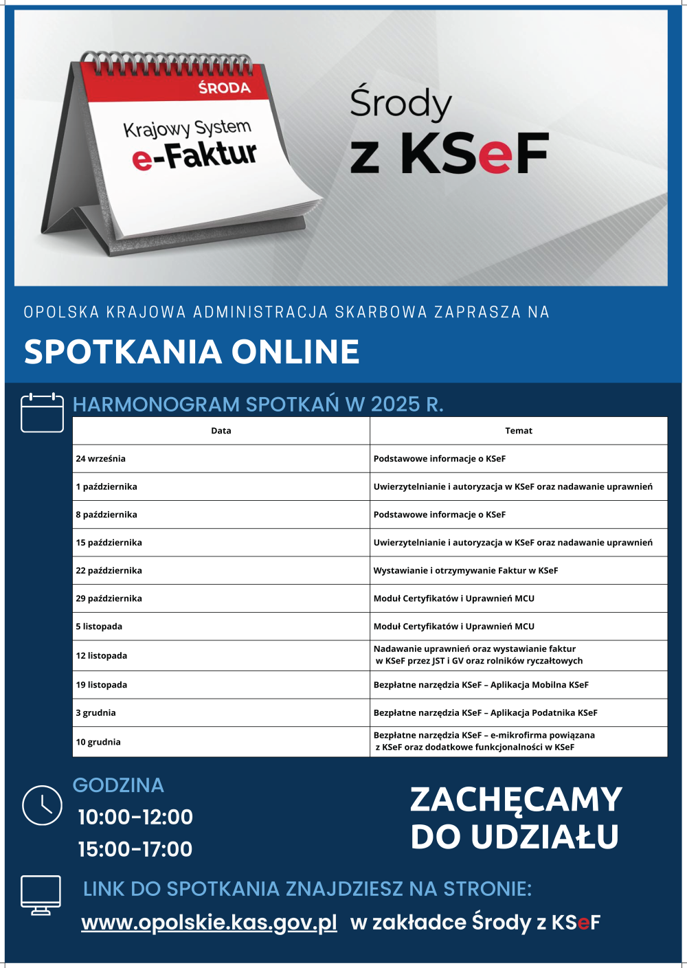 harmonogram spotkań