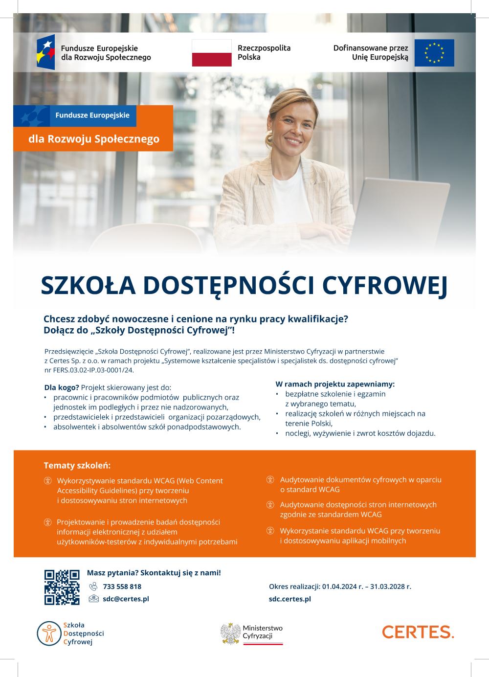 plakat szkoła dostępności cyfrowej