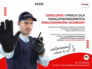 Zdjęcie artykułu Kolejne miejsca pracy dla pracowników ochrony