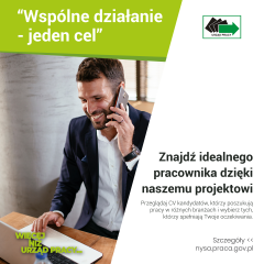 Zdjęcie artykułu Znajdź idealnego pracownika dzięki naszemu projektowi "Wspólne działanie - jeden cel" - oszczędź czas i zdobądź najlepszych kandydatów!