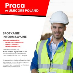 Zdjęcie artykułu Firma Umicore poszukuje pracowników