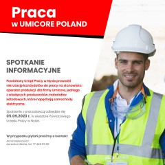 Zdjęcie artykułu Firma Umicore poszukuje pracowników