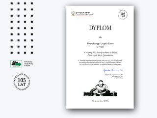 Zdjęcie artykułu Dyplom Ministerstwa Rodziny, Pracy i Polityki Społecznej dla naszego Urzędu z okazji 105-lecia istnienia Publicznych Służb Zatrudnienia w Polsce